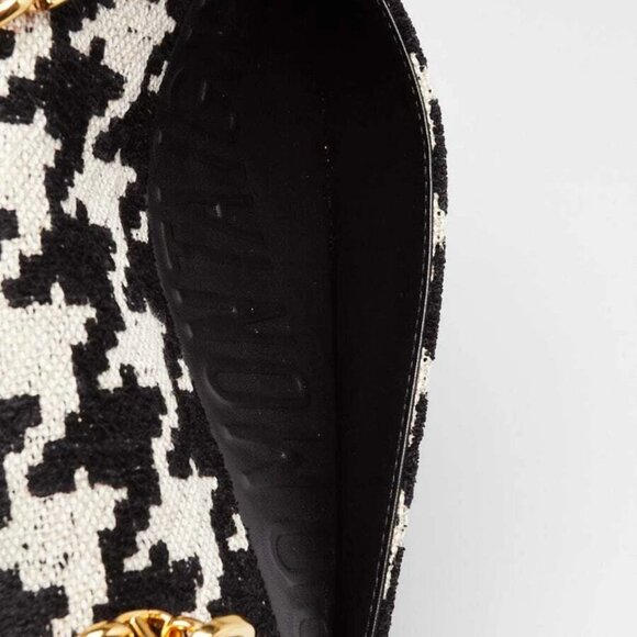 Christian Dior Black/White Technical Canvas Macro Houndstooth Medium Caro Bag - Picture 7 of 12